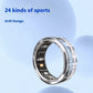 Bluetooth Diamond Smart Ring for Men and Women Wedding Jewelry Waterproof Titanium Steel with Step Sleep Heart Rate Monitor