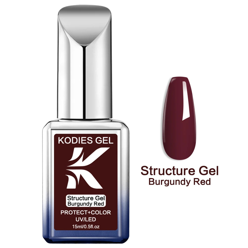 KODIES GEL Bourgogne Rouge Base Caoutchouc Vernis à Ongles 15ML UV/LED