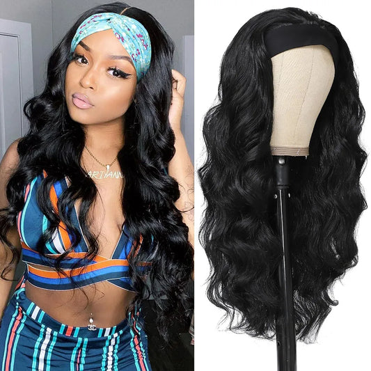 Perruque Bandeau Body Wave en Cheveux Humains Prête à Porter