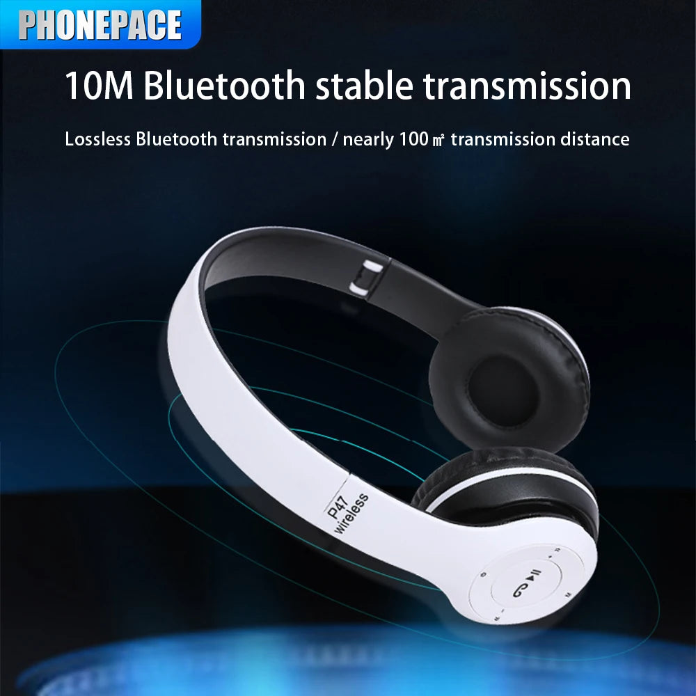 P47 Stereo 5.0 Bluetooth Headset – Sans Fil, Pliable