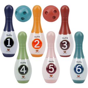 Set de Bowling pour Enfants - 10 Quilles Colorées avec Boules