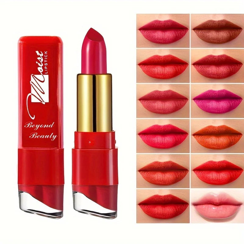 Rouge à Lèvres Crème 12 Couleurs – Hydratant & Longue Tenue