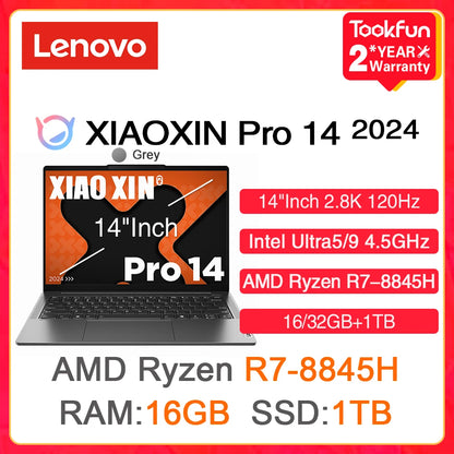 Lenovo XIAOXIN Pro 14 2024, Intel Ultra 5 9/AMD Ryzen