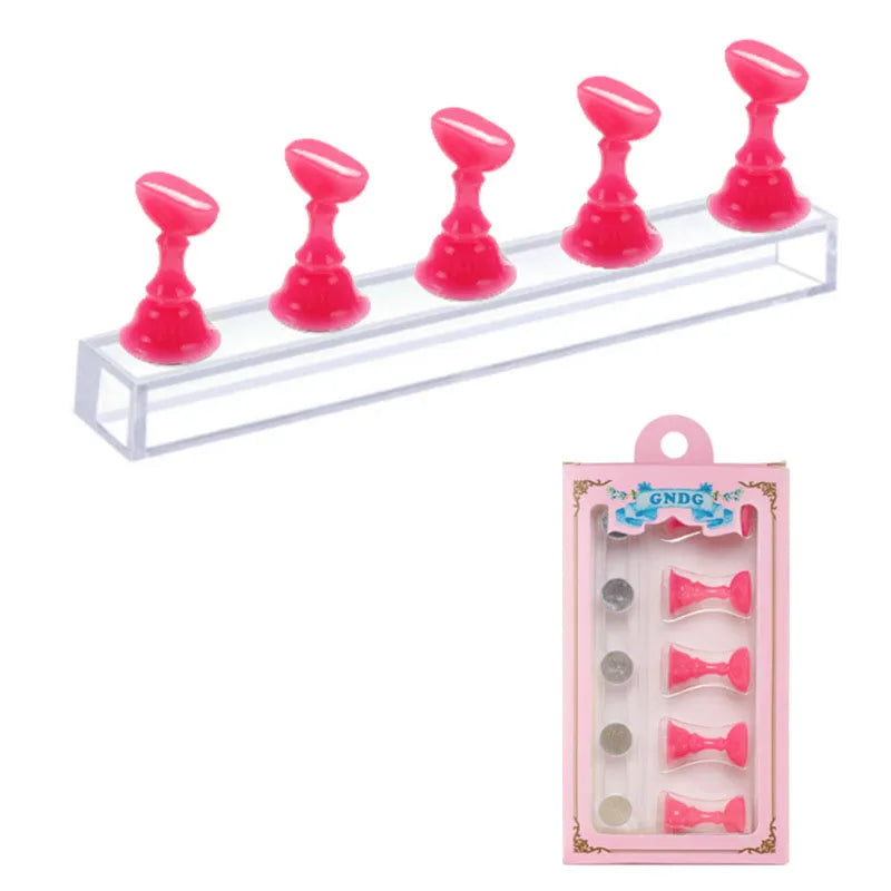 Support de pratique pour les ongles en acrylique, support magnétique de présentation des pointes d'ongles