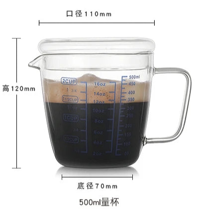 Tasse à mesurer le café avec échelle Résistance à la température élevée