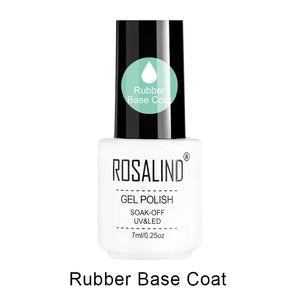 ROSALIND 7ml Top Base Matt Coat Nail Gel Polish Long Lasting Reinforce Hybrid Varnishes Nail Art Manicure Top Primer Coat UV Gel