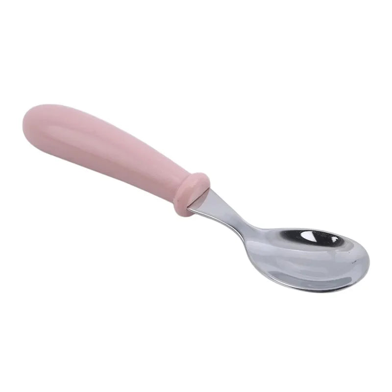 Set Vaisselle Bébé – Cuillère & Fourchette en Acier Inox, Pratique