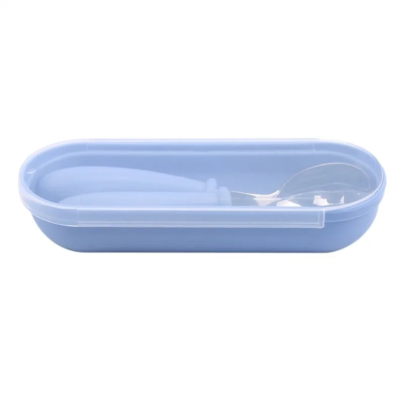 Set 3pcs Couverts Enfants - Cuillère & Fourchette en Acier Inox avec Boîte