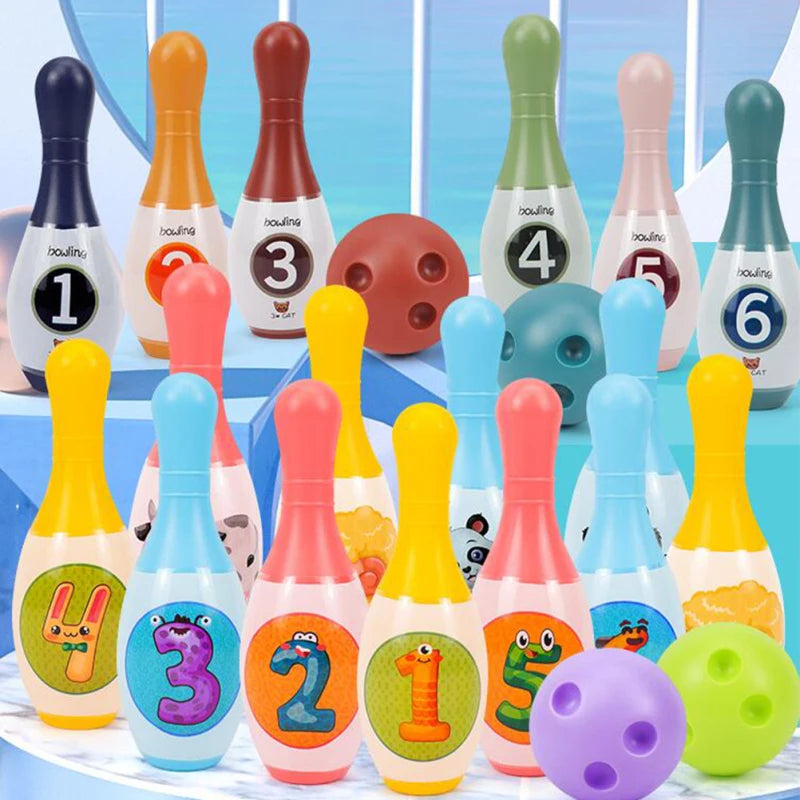 Set de Bowling pour Enfants - 10 Quilles Colorées avec Boules