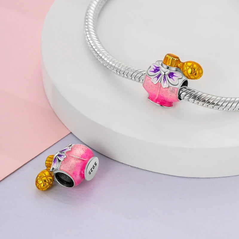Charm S925 Couronne Parfum Rose