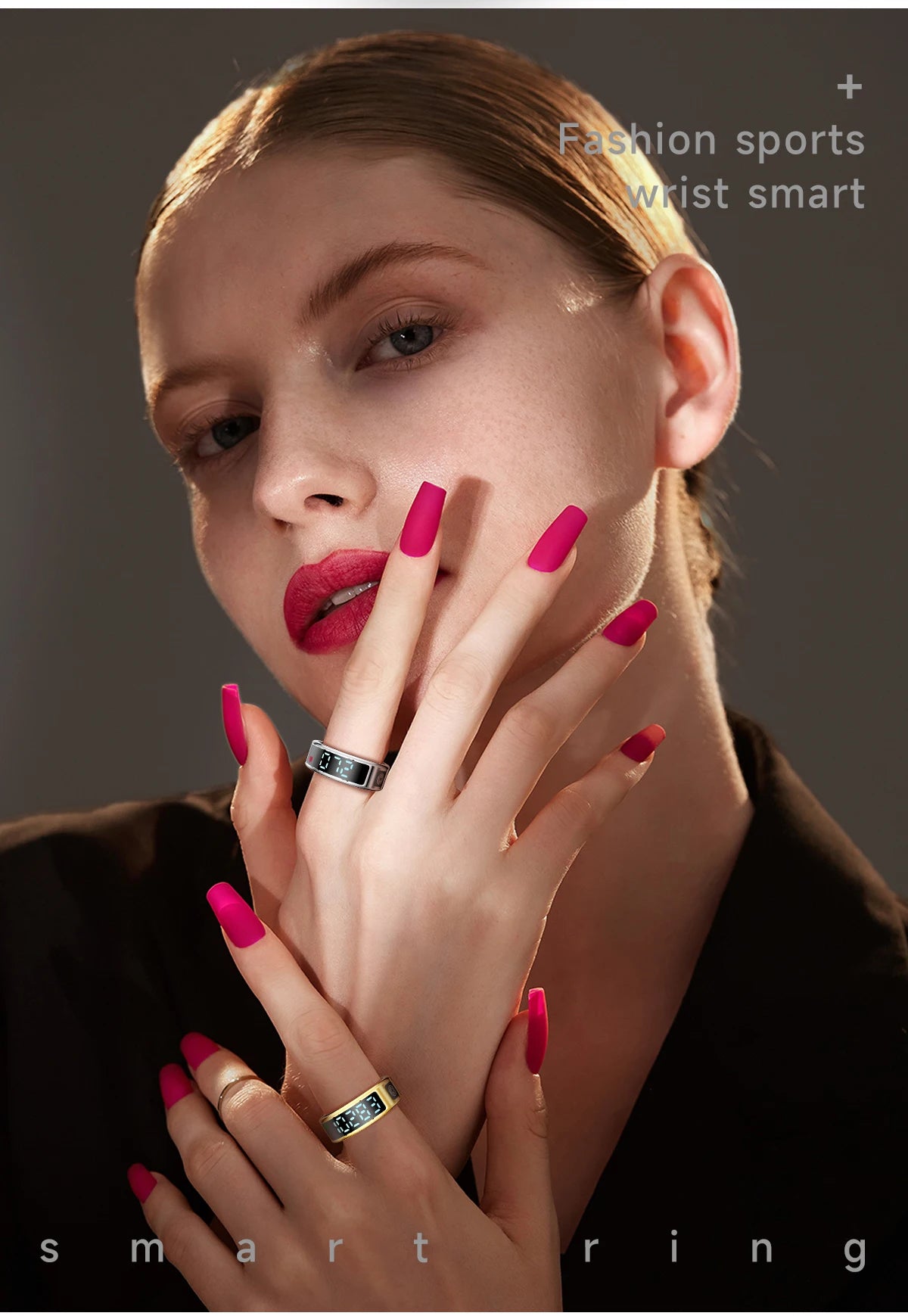 SR08 Smart Ring - LED, Bluetooth 5.1, étanchéité 5ATM