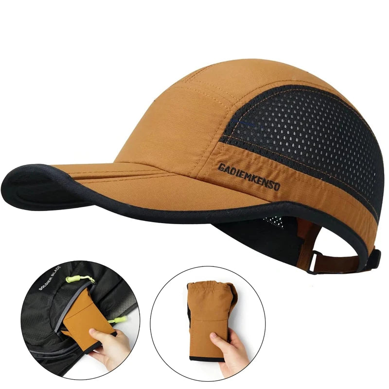 Casquette Pliable Extérieure UPF 50+ – Séchage Rapide & Imperméable