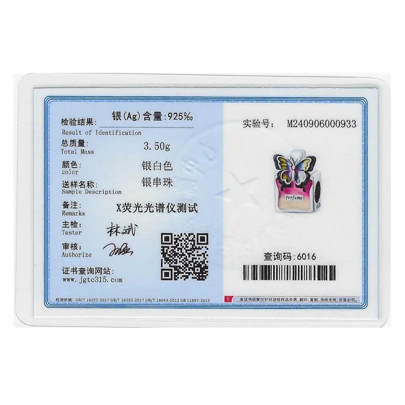 Charm S925 Couronne Parfum Rose