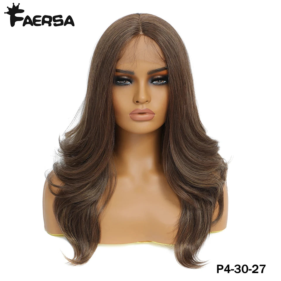 Perruque Synthétique Lace Front Body Wave Ombre, 22”