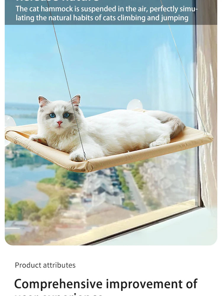 Hamac Fenêtre Chat – Ultra-Doux, Confort & Gain de Place