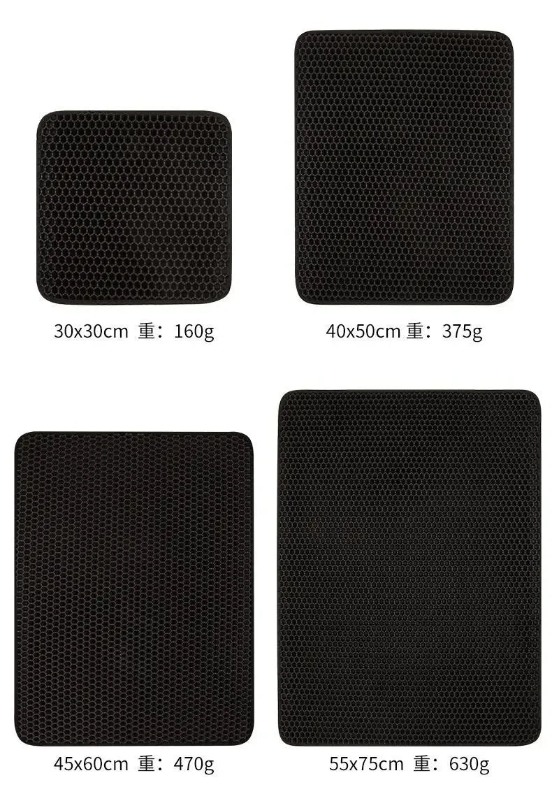 Tapis Litière Chat Étanche Double Couche - Antidérapant, Lavable