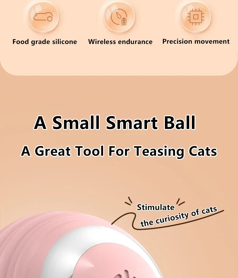 Balle Interactive Intelligente pour Chat – Jouet Automatique à Roulement