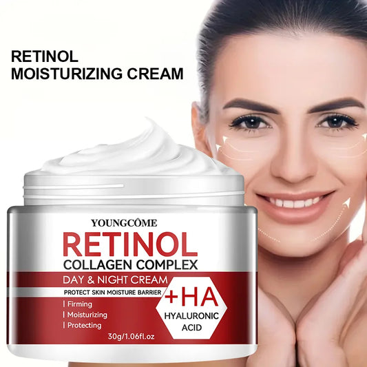 Crème Hydratante Retinol & Collagène – Nourrit en Profondeur pour Peau Sèche et Mâture