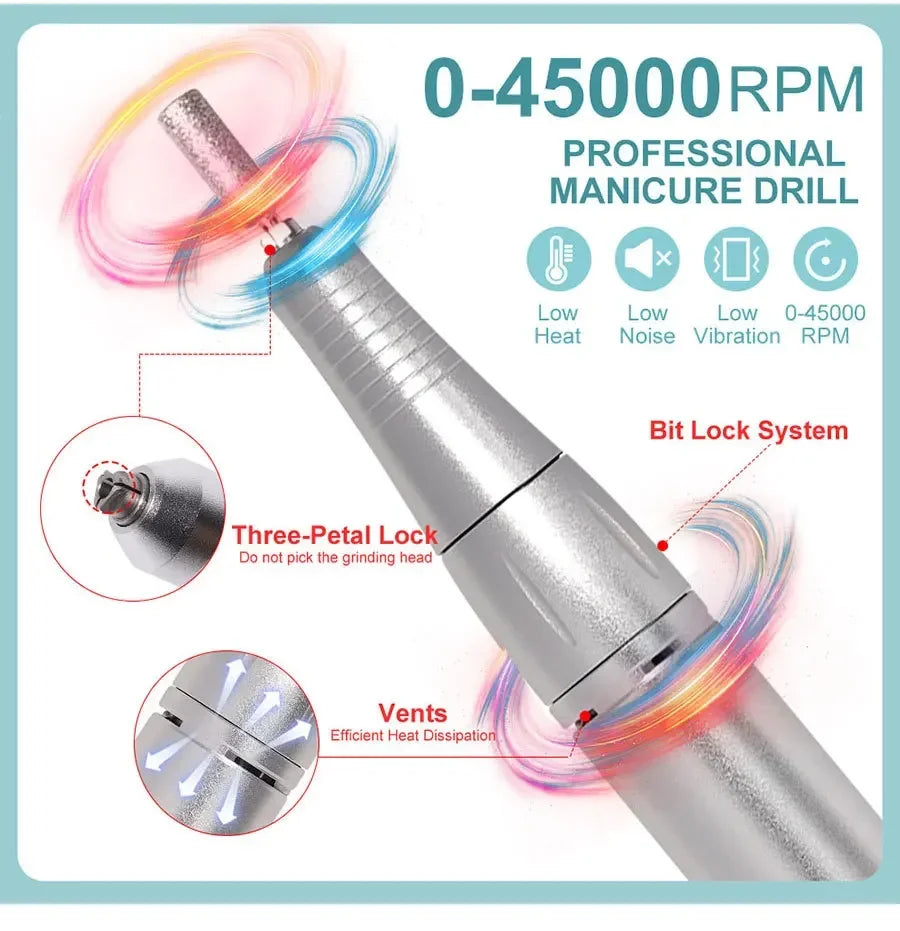 Ponceuse professionnelle pour vernis à ongles avec écran LCD