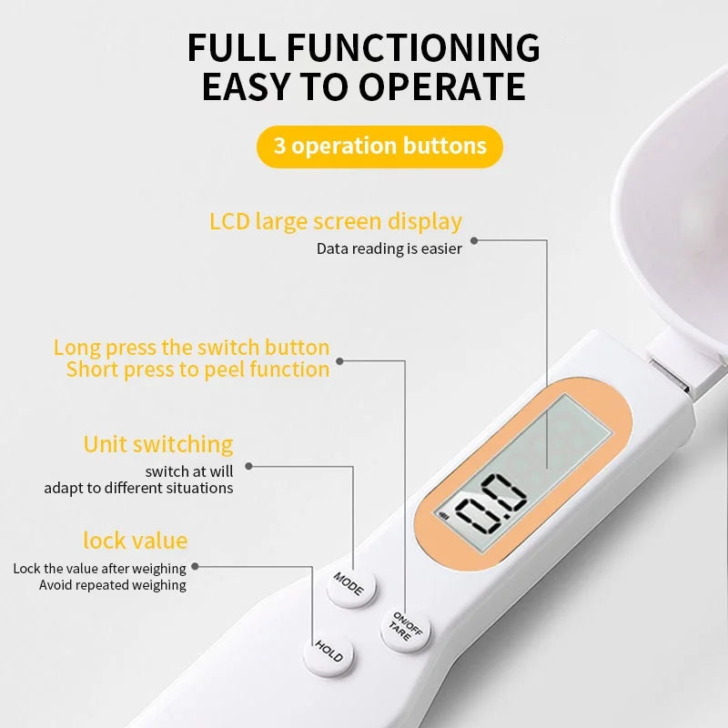 Balance de Cuisine Électronique 500g/0.1g - Cuillère Doseuse LCD Digitale