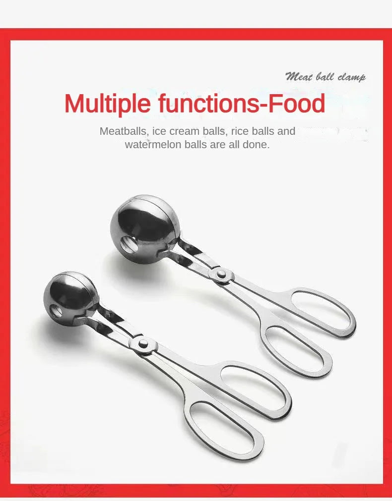 Outil à Boulettes de Viande en Acier Inoxydable - Rond et Antiadhésif
