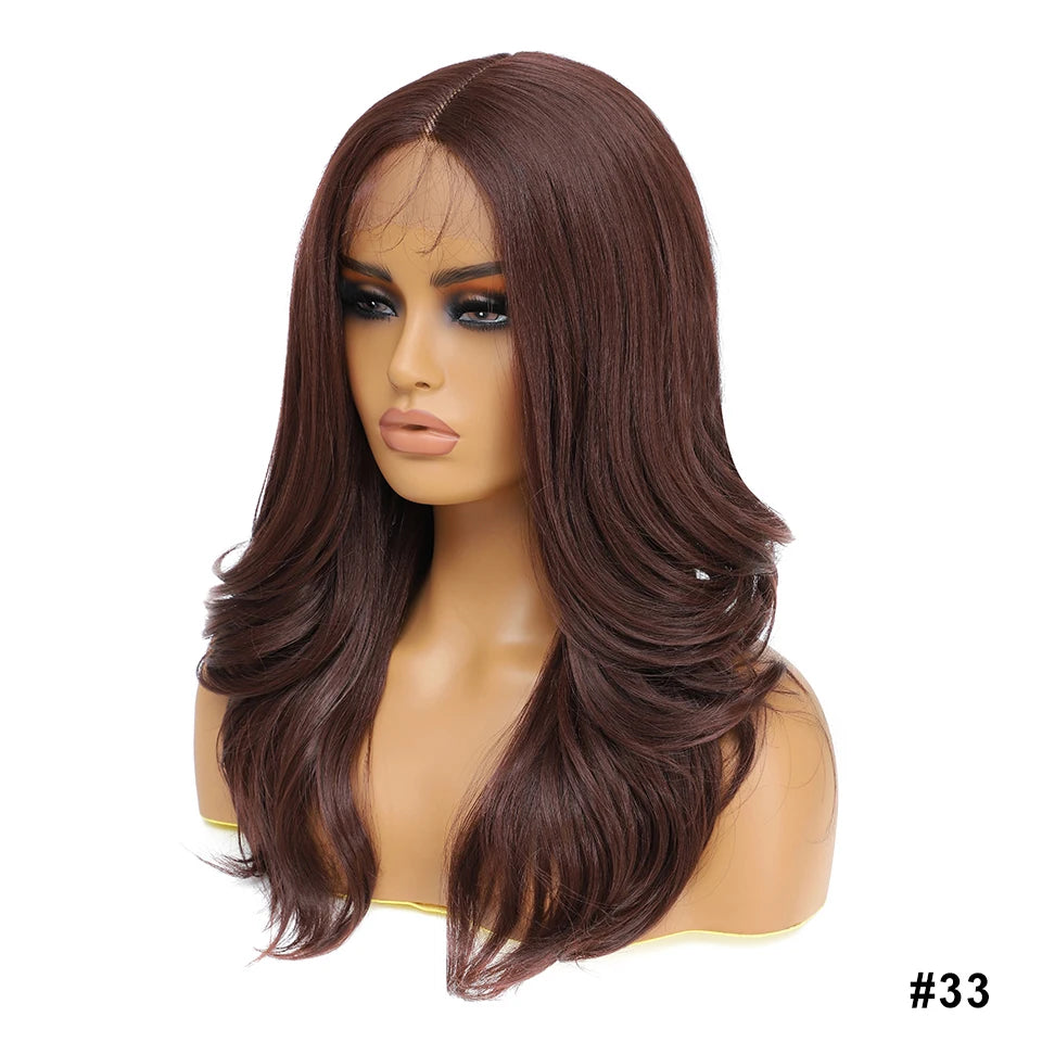 Perruque Synthétique Lace Front Body Wave Ombre, 22”