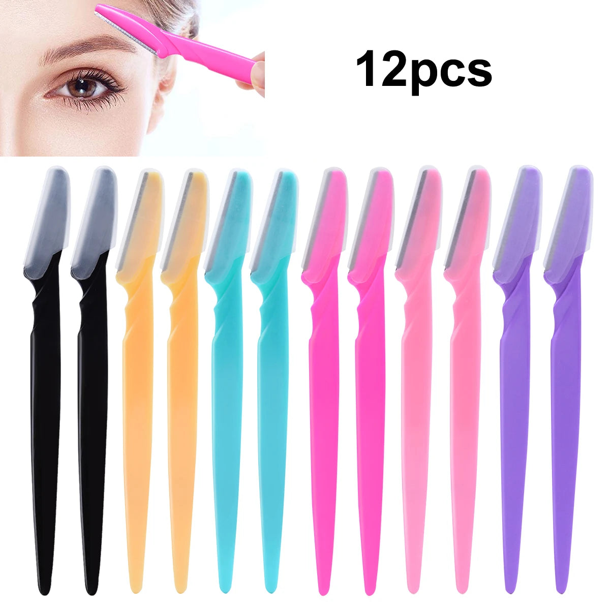 Rasoir Sourcils 12pcs – Épilation Précise & Sécurisée