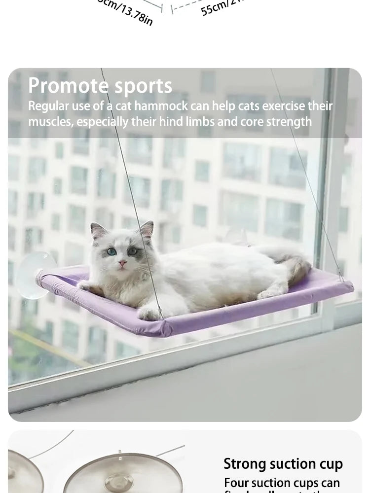 Hamac Fenêtre Chat – Ultra-Doux, Confort & Gain de Place