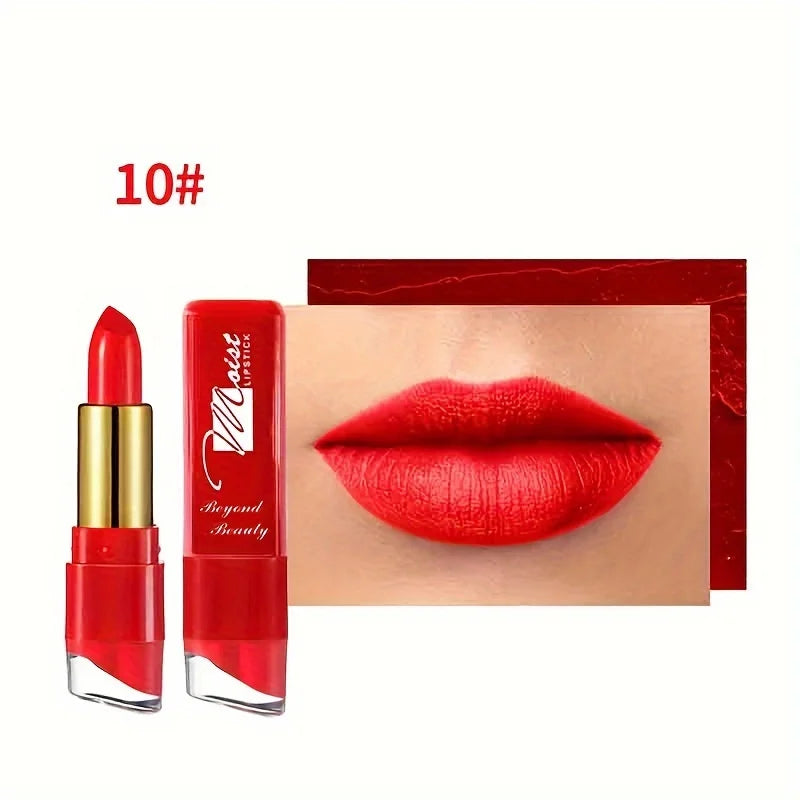 Rouge à Lèvres Crème 12 Couleurs – Hydratant & Longue Tenue