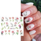 1pcs Fleur de tulipe autocollante pour ongles