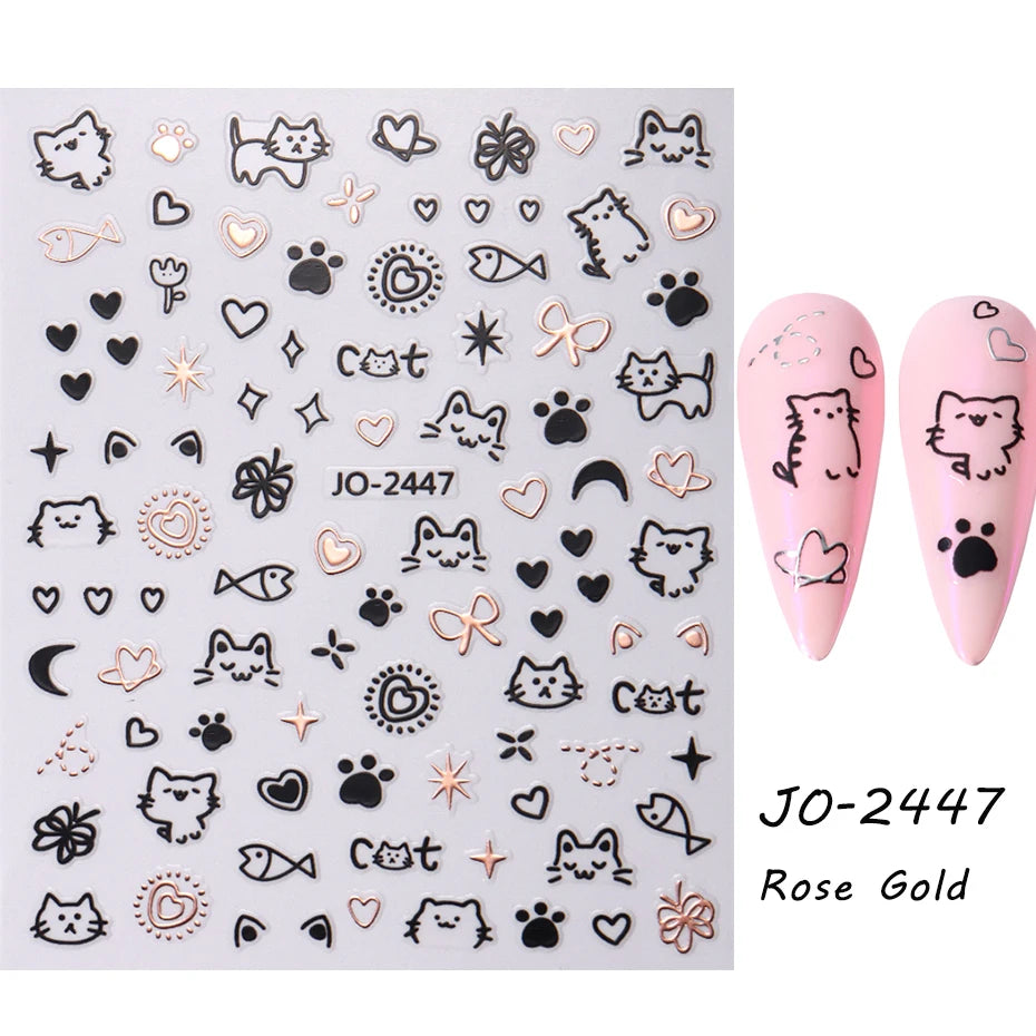 Autocollant réaliste de Nail Art Jelly Bean Little Monster Eyes