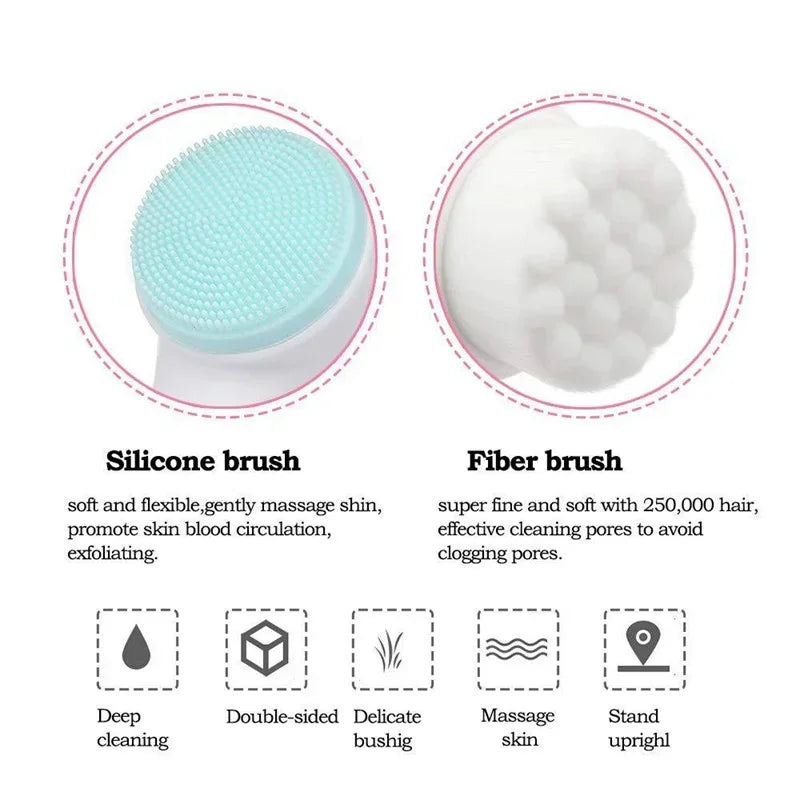 Brosse Visage 3D – Silicone Doux & Massage Nettoyant