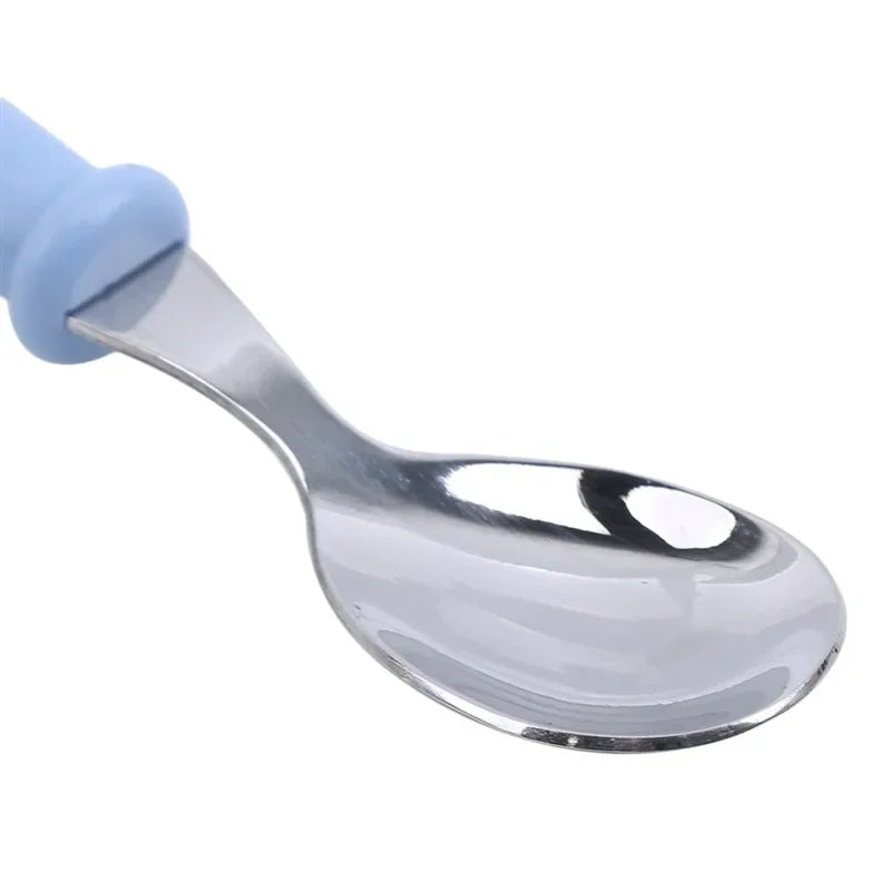 Set Vaisselle Bébé – Cuillère & Fourchette en Acier Inox, Pratique