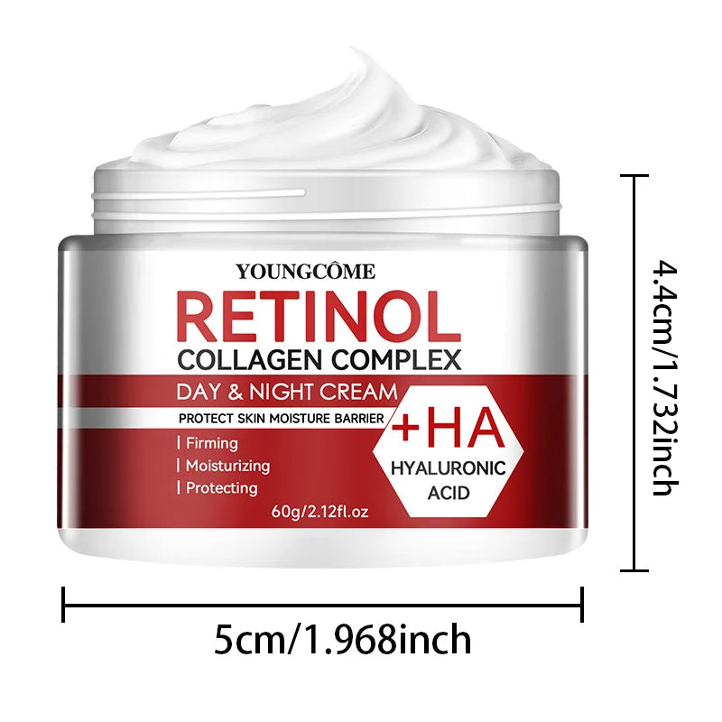 Crème Hydratante Retinol & Collagène – Nourrit en Profondeur pour Peau Sèche et Mâture