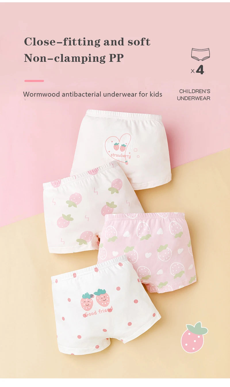 Lot 4 Culottes Filles – Cartoon & Coton, Douces et Mignonnes