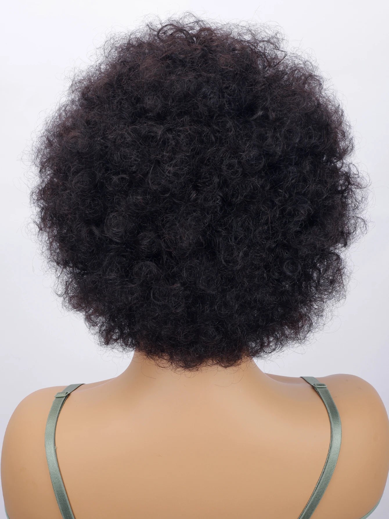 Perruque Afro Kinky Curly Court - Cheveux Humains Naturels