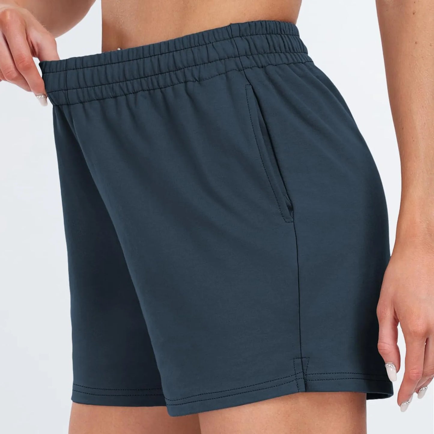 Shorts Femme – Taille Haute, Confortable & Poches