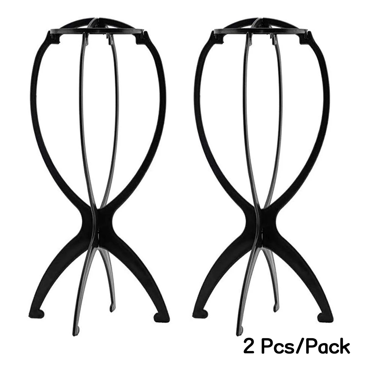 2PCS Support de perruque pliable - 13.8 pouces, support durable pour perruques