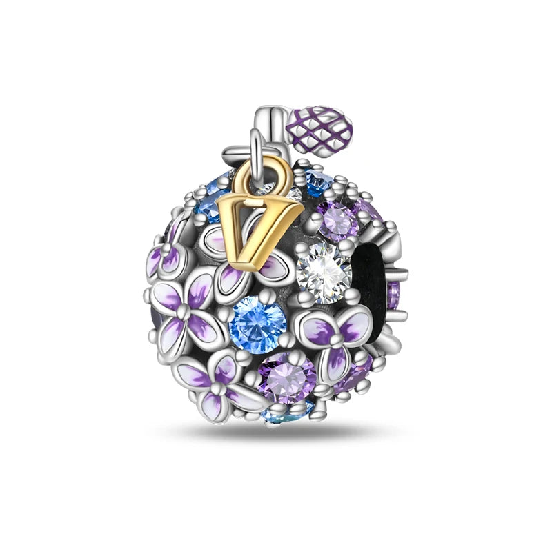 Charm S925 Couronne Parfum Rose