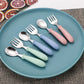 Set Vaisselle Bébé – Cuillère & Fourchette en Acier Inox, Pratique