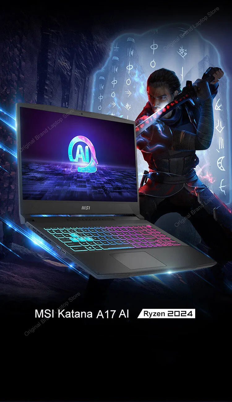 MSI Katana A17 2024 – PC Gamer 17,3" QHD 240Hz, Ryzen R9-8945HS, RTX 4060, 16GB/1TB