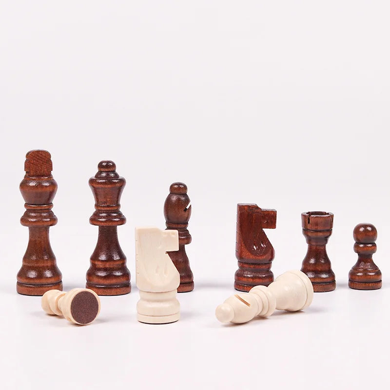 Set Échecs Complet – 32 Pièces en Bois, Accessoires de Jeu