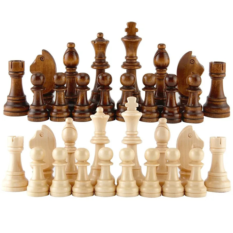 Set Échecs Complet – 32 Pièces en Bois, Accessoires de Jeu