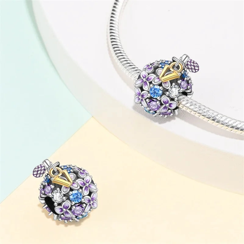 Charm S925 Couronne Parfum Rose