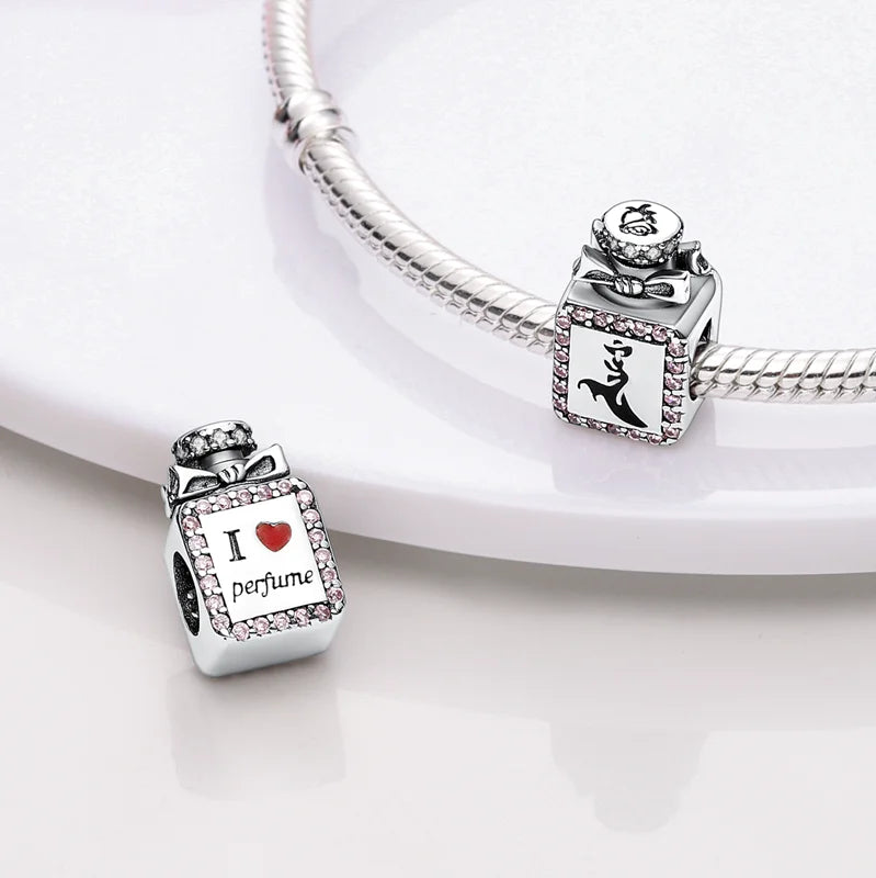 Charm S925 Couronne Parfum Rose