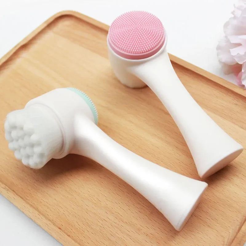 Brosse Visage 3D – Silicone Doux & Massage Nettoyant