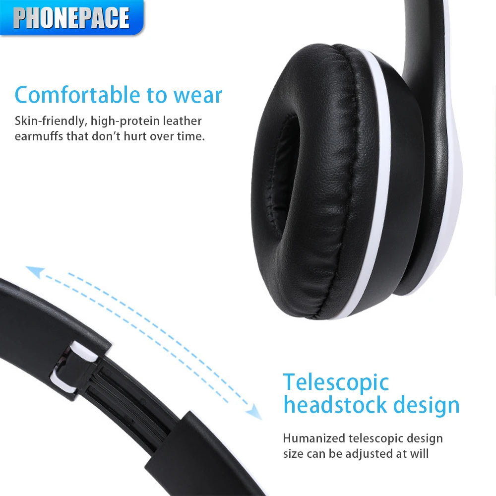 P47 Stereo 5.0 Bluetooth Headset – Sans Fil, Pliable