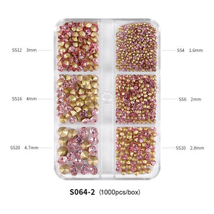 1000PCS SS4-SS20 strass de cristal