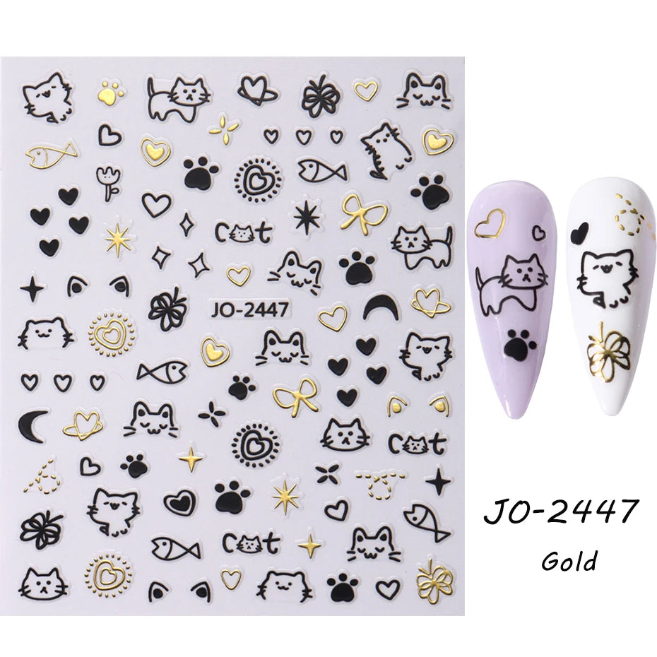 Autocollant réaliste de Nail Art Jelly Bean Little Monster Eyes