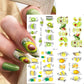 4Pcs Autocollant pour les ongles AVOCADO